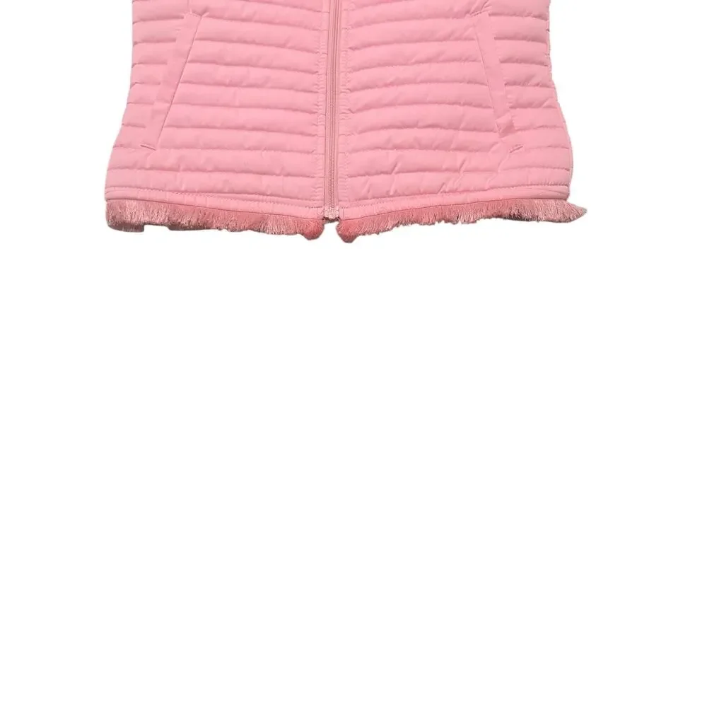 Lilly Pulitzer pink puffer vest Size M (6-7). Pockets